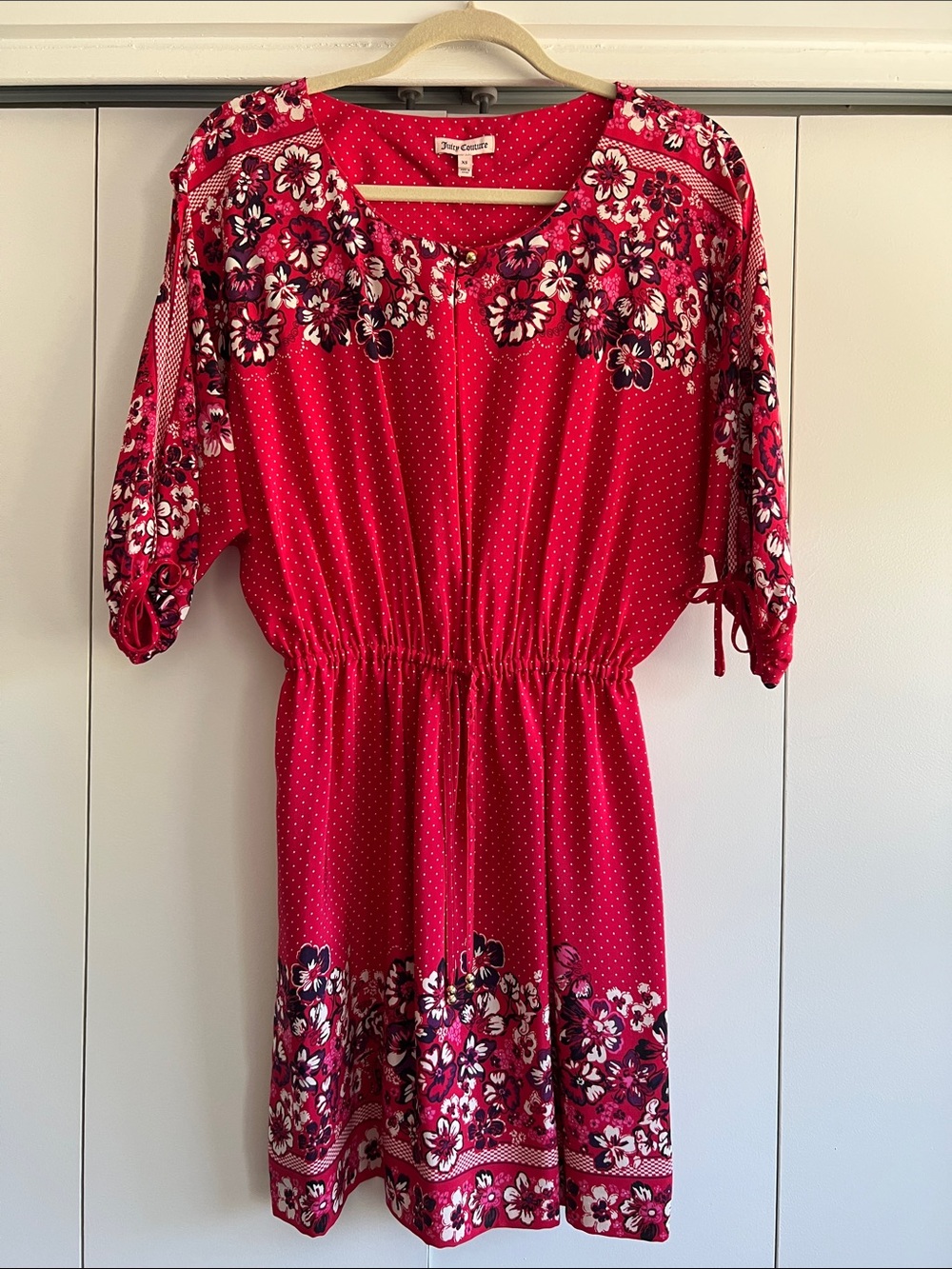 Juicy Couture Hot Pink Floral Mini Dress